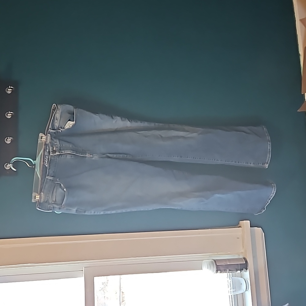 Boot cut blue denim eddie bauer jeans size 18